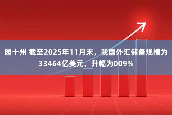 园十州 截至2025年11月末，我国外汇储备规模为33464亿美元，升幅为009%